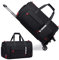 Kleidersack mit Rollen, Vessgra Reisetasche mit Rollen, Umwandelbare Kleider Duffel Tasche mit Schuhfach, Rollender Duffel Bag mit abnehmbarem Trolley System (Schwarz)