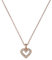 Ted Baker Amore Crystal Halo Heart Pendant Necklace For Women (Rose Gold/Crystal)