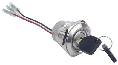 30mm 2 position Latching Push Button Switch Ring Red Green Light illuminated Key Switch MQXFCZUX(Others)
