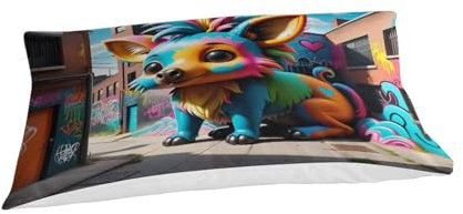 XJmoney Cub Monster Bettbezug-Set, weiches, gebürstetes Mikrofaser-Bettwäsche-Set für Kinder, Jungen und Mädchen, Tagesdecke, Steppbezug, Mikrofaser, Einzelbett (135 x 200 cm)