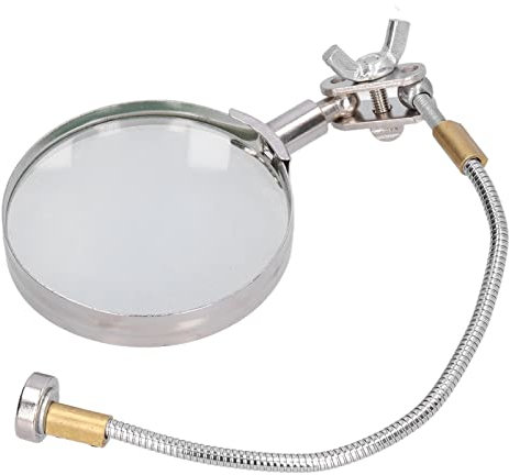 Helfende Handlupe, Tischlupe mit flexiblem Hals zum Löten, Lesen, Hobbys, Basteln, Werkbank, Mikroobjekten