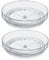 NBBENG 2 Pack Lazy Susan Turntable Cupboard Organiser, 360°Rotating Spice Racks for Kitchen Cabinet, Fridge and Pantry Organizer, 23.5 X 3.6cmClear Acrylic Revolving Condiment Holder﻿
