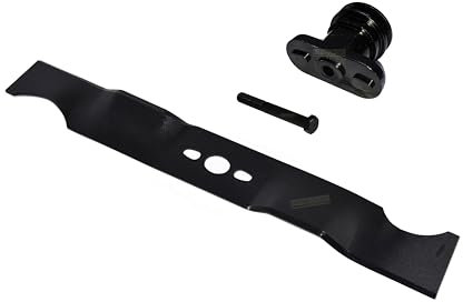 perfektGarten Lama da 51 cm + supporto lama + vite compatibile con tosaerba Fuxtec con azionamento
