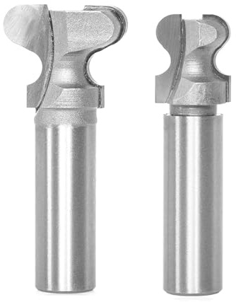 2pcs Finger Pull Router Bits Set 1/2 Inch Shank, Drawer Pull Bit for Wood Finger Grip & Wooden Handle Molding, YG6X Carbide Tipped