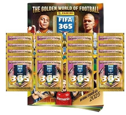 Panini Fussball 365 Sticker 2025 / 1x Sammelalbum + 20x Stickertüten (Sammelalbum Deutsche Version)