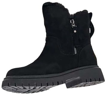 Yekdmxop Stivali Donna Invernali Offerta Stivaletti alla Caviglia Pelose Scarponi Anfibi con Imbottitura Stivaletti da Neve Trekking Moda Scarponcini Impermeabili Inverno Scarpa Cotone