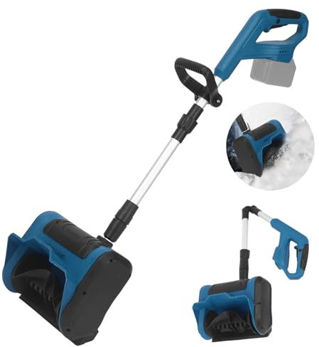 Spazzaneve elettrico a batteria, per batteria Makita da 18 V, spazzaneve elettrico pieghevole con asta telescopica, altezza massima di 20 cm, distanza di lancio 8 m, per tutte le strade
