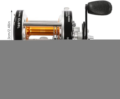 Angelrolle Spinn Multi Baitcast Rolle Baitcaster für Wels Lachs Aal Streifenbarsch Thunfisch Küsten- und Hochseeangeln (rot, 50#, Rechts)