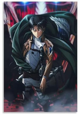 CBEJFGTX Attack on Titan Anime Role Levi Ackerman Classics Art Poster Dekorative Malerei Leinwand Wandkunst Wohnzimmer Poster Schlafzimmer Malerei 12x18inch(30x45cm)