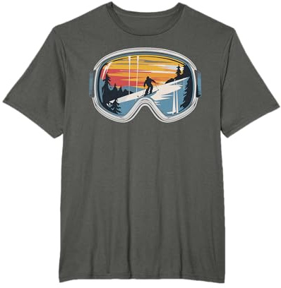 Skibrille retro Skifahren Winterspaß für Skifahrer Apres Ski T-Shirt