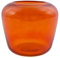 Point-Virgule Vase decoratif, décoration Maison, Vase Fleur en Verre, Orange, 20x18cm