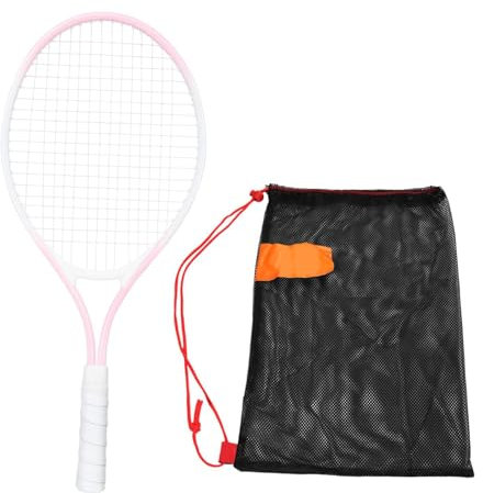 QSTDGVPW 21 Zoll Tennisschläger von Kindern mit Starken Fäden für Gartenspiele, Rosa
