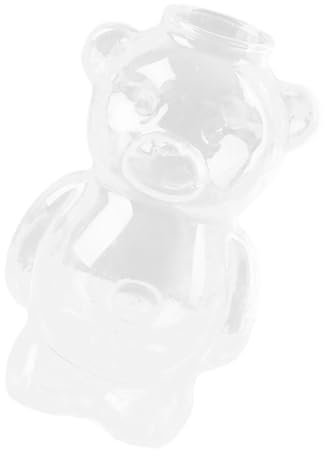 OUNONA Taza de Vidrio Oso de Dibujos Animados Vaso Portátil para Bebidas para Oficina y Decoración