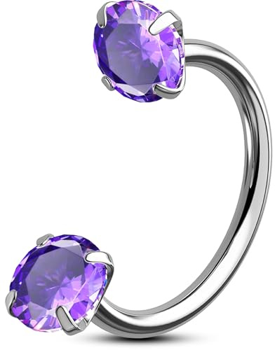 OUFER Body Piercing Titan Nasenpiercing Ring 20G Hufeisen Piercing 6/7/8mm | Nasenring Hoop Septum Piercing Ring Helix Conch Tragus Nostril in Silber Rose Schwarz Blau Lila nasenring für Damen Herren