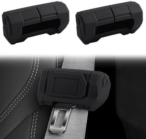 2 Stück Auto-Sicherheitsgurt-Schnallenabdeckungen, Kratzfestem Silikon Sicherheitsgurt Schnalle Abdeckung, Universell Sicherheitsgurt-Clips für Van, LKW, SUV