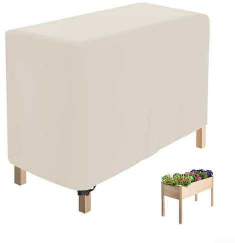 Hochbeet Abdeckung, Winter Oxford Tuch UV & Staubdicht Schutz für Pflanzkästen Erweiterte Größe Wetterfeste Gartenbeet Abdeckung für Outdoor (B)