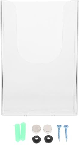 ABOOFAN Porte-Documents Mural A6 en Plastique Transparent, Organiseur de Fichiers Suspendu, Support de Rangement Bureau Simple Couche, pour Dossiers et Documents de Bureau