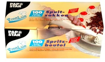 PAPSTAR 1 Karton = 15x100 Spritzbeutel 30,5 cm x 16,2 cm transparent 3-lagig 12474