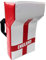 Implay® Rugby - England Professional Grade Tackle Wedge Hit Shield Pad - Heavy Duty PVC/High Density Foam - Red & White - 60cm x 35cm x 12.5cm (NO NAME)