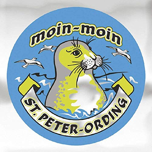 Aufkleber mit Spiegelfolie - moin-moin ST. PETER-ORDING - Gr. ca. 7.5cm - 301494
