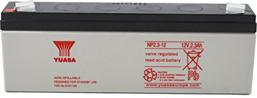 Yuasa NP2.3-12 Chargeur Noir, Blanc