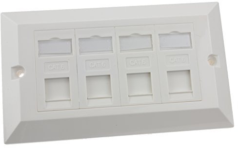 kenable RJ45 Unterputzdose Platte Wand Buchsen CAT6 Vierfache 4 Port Mit Module Klinke [4 Port]