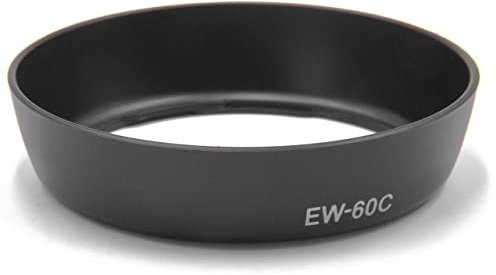 vhbw Pare-Soleil Compatible avec Canon EF-S 18-90mm, EF-S 18-80mm, EF-S 18-55mm f/3.6-5.6 Objectif 58mm - Cache Noir, Plastique, Rond, 8,1 cm - Remplacement pour EW-60C