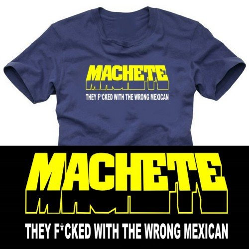 Coole-Fun-T-Shirts Machete - T-Shirt Navy Gr.XXL