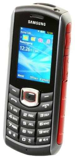 Samsung GT-B2710KRADBT B2710 Smartphone (5,1 cm (2 Zoll) TFT-Farbdisplay, V2.1 Bluetooth, 36MB interne Speicher) schwarz/rot
