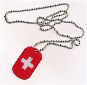 DOG TAG Schweiz Erkennungsmarke Kette Grösse 30 x 50mm