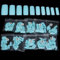 500 French Acrylic Artificial Full False Nail Art Tips (Blue)