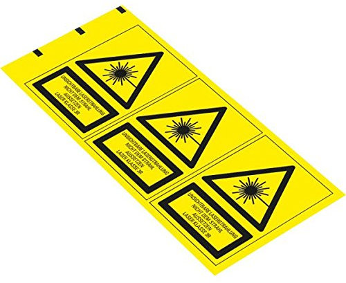 LEMAX® Warn-Kombischild Laserstrahlung... Klasse 2, DIN, Folie, 70x50mm, 3/Bogen