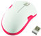 LogiLink ID0129 Mini-Maus 2,4GHz-Technologie, optischer Sensor, Auflösung bis 1200 DPI, hohe Präzision, schnelle Bedienung, weiß/rot