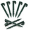 KINGLAKE 30 Pcs 5.8 inch Garden Securing Pegs Garden Hooked Netting Pegs for Fixing Fish Pond Camping Tent Weed Fabric Control (Dark Green)
