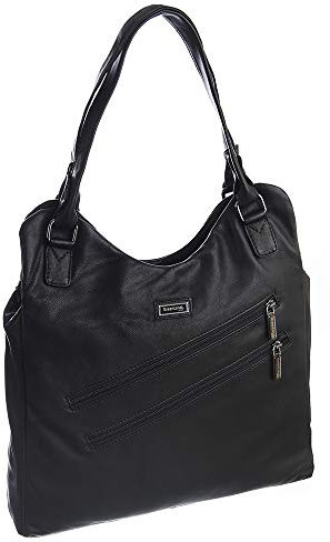 Greenland Nature Black Nappa Schultertasche Leder 38 cm