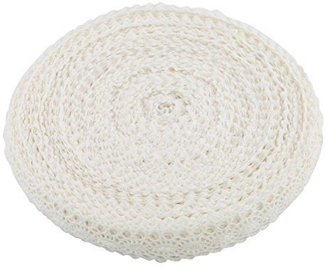 Naler 20M Spitzenband Weiße Borte Baumwolle Dekoband Vintage Spitzenborte Häkel-Borte für Basteln Nähen Hochzeit Deko Scrapbooking Geschenkbox