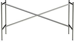 Modulor Tischgestell E2, idealer Besprechungstisch (72 x 78 x 135 cm) mit mittiger Kreuzstrebe, Unterbau ohne Tischplatte für Schreibtisch, farblos