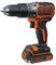 BLACK+DECKER Trapano a percussione senza filo da 18V con 2 batterie da 2,5Ah, velocità variabile, 2 ingranaggi, coppia di 52Nm, POWERCONNECT, BL188E2K-QW