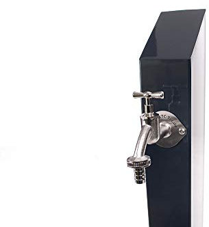 TRINKWASSER Wassersäule TSQS 1030 Anthrazit, Wasserzapfsäule Wasserzapfstelle Gartenzapfstelle Zapfstelle Zapfsäule Bewässerung Garten Spender, quadratisch eckig