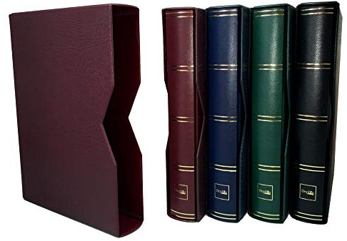 Prophila Collection Schutzkassette Schuber für Einsteckbücher Briefmarkenalben 60 und 64 Seiten rot