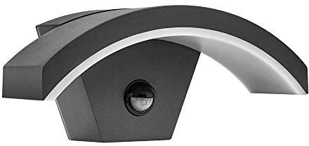 LASIDE Outdoor LED Wall Lights with PIR Motion Sensor, Anthracite Grey Outside Wall Lights Electric, Waterproof Aluminium 3000K 360LM Garden Wall Lights Mains Powered for Front Door Patio Porch Garage