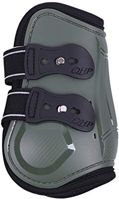 QHP Streichkappen mit Elast. Schnellverschlüssen Airflow-Neoprenfutter 6 Farben (Vollblut, Olivgrün)