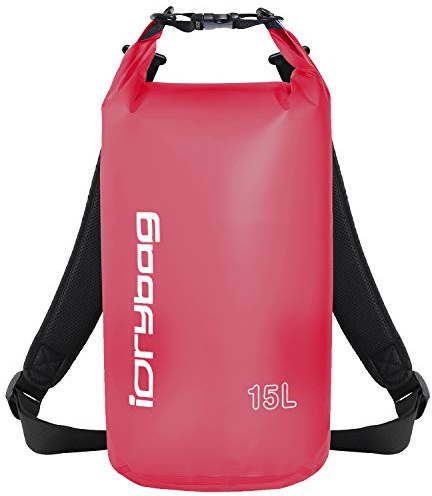 IDRYBAG Sac étanche Transparent 2L/5L/10L/15L/20L, Petit Sac étanche pour Kayak, Sac étanche Flottant pour Camping et Voyage