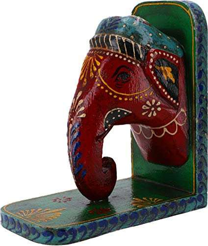 GURU SHOP Buchstützte `Elefant` - Rot, 15x14x8 cm
