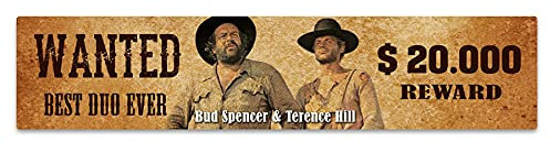 Bud Spencer und Terence Hill - Wanted - Best Duo Ever $20.000 Reward - Magnet 16 x 3,5 cm - STRMT06