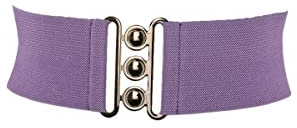 FASHIONGEN - Damen Breiter elastische gürtel, GLORIA - Lila (Goldenschnalle), XL / 44 bis 46