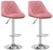 vidaXL Lot de 2 Tabourets de Bar, Chaise de Pub, Siège de Bistrot, Meuble de Salle à Manger Cuisine Salon Maison Intérieur, Rose Velours