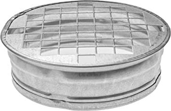 100 mm Rohrendkappe mit Aluminiumgeflecht – runde Edelstahlkappe, Aluminiumsieb – Lüftungskanalendkappe – erhältlich in verschiedenen Größen