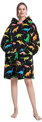 Oversized Blanket Hoodie,Wearable Blanket Adult for Women and Men, Shu Velveteen Giant Hooded Sweatshirt with Pocket