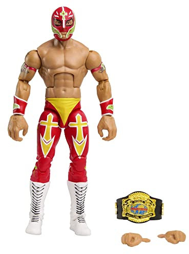WWE Action Figures | WWE Elite Rey Mysterio Figure with Accessories | Collectible Gifts, HKN82
